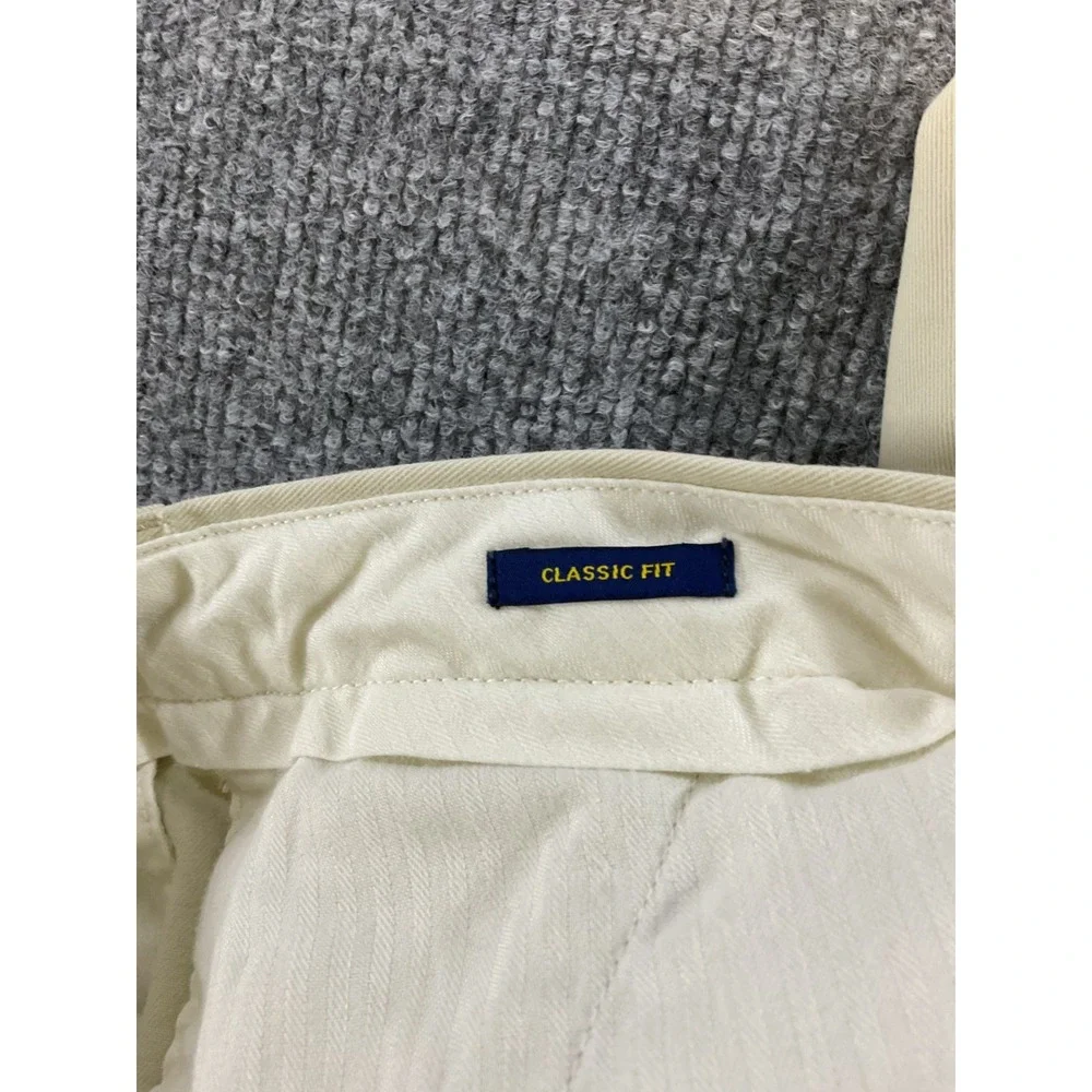 Polo Ralph Lauren Classic Fit Chino Pants Men's 38x30 Beige Khaki Flat Front Cas